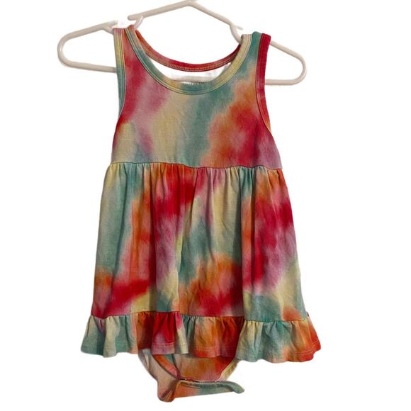 Posh Peanut Other - Posh Peanut Watercolor Sleeveless Swing Skirt Bodysuit Size 18 to 24 M